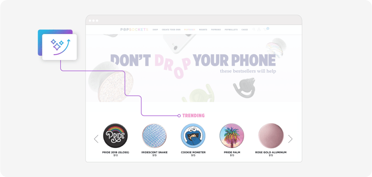 Popsocket trending section