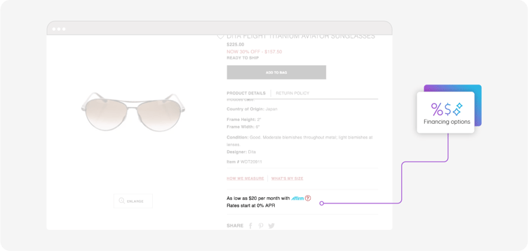 The RealReal's flexible payment options give customers the chance to purchase on finance.